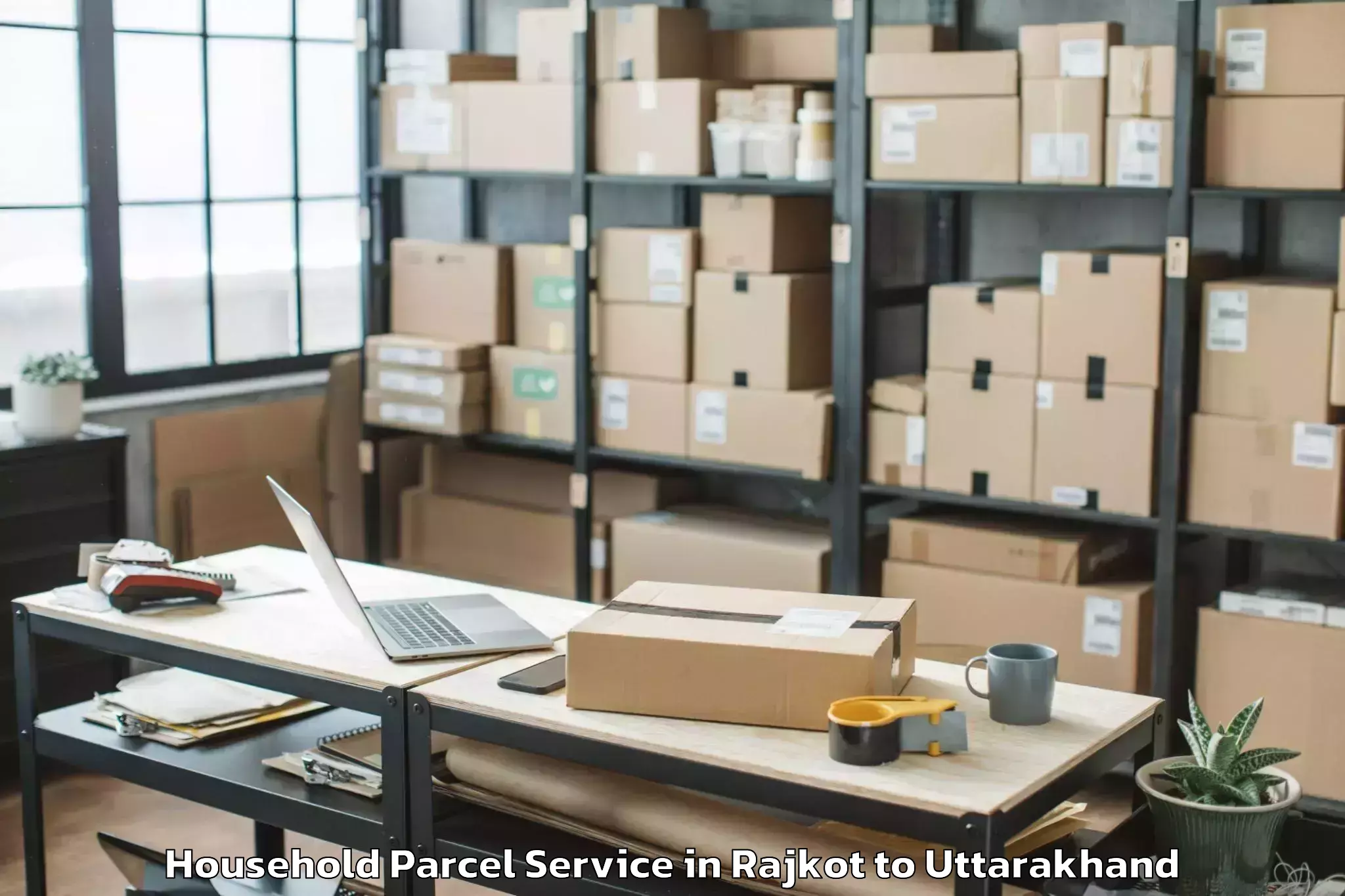 Book Rajkot to Satpuli Household Parcel Online